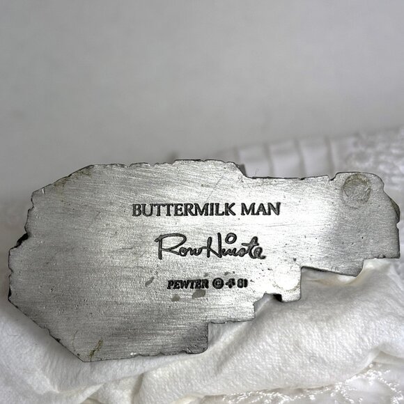 Franklin Mint "Buttermilk Man " Pewter Figurine by Ron Hinote Vtg - Picture 7 of 8
